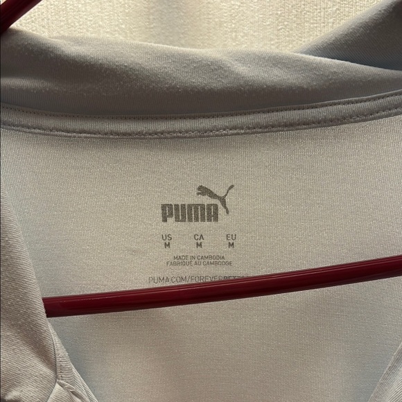 Puma Light Blue Polo Shirt Classic Design - Picture 2 of 4